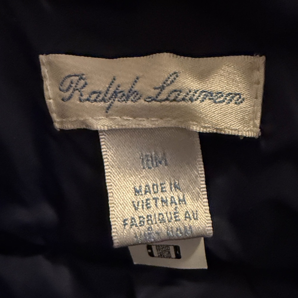 Ralph Lauren Kids Navy Blue Puffer Jacket Hooded Coat Size 18 Months - Picture 5 of 11